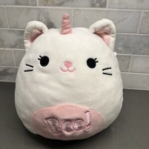 Squishmallow Callista Unicorn White Kitty Cat 9" Plush Halloween Boo by Kellytoy